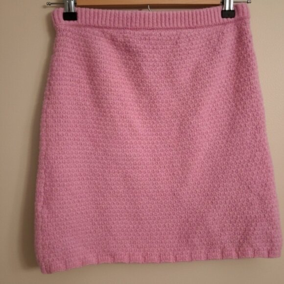 Free People Light Pink Ribbed Knit Skirt XS - Picture 3 of 4